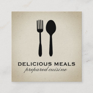 Nahrungsmittel Quadratische Visitenkarte