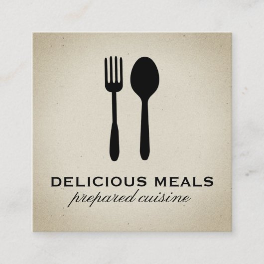 Nahrungsmittel Quadratische Visitenkarte (Vorderseite)