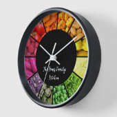 Nahrungsmittel-Regenbogenuhr - buntes Obst und Gem Uhr (Winkel)