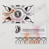 Nahrungsmittel- und des Weinskulinarische Visitenkarte (Vorne/Hinten)