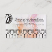 Nahrungsmittel- und des Weinskulinarische Visitenkarte (Rückseite)