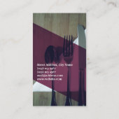 Nahrungsmittel- und Getränkeindustrie Visitenkarte (Rückseite)