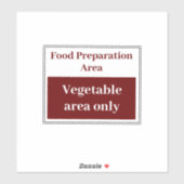 Nahrungsmittel und pflanzliches Gemüse Aufkleber (Blatt)