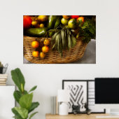 Nahrungsmittel - Veggie - Hinweise zur Körperhaltu Poster (Heimbüro)