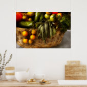 Nahrungsmittel - Veggie - Hinweise zur Körperhaltu Poster (Küche)