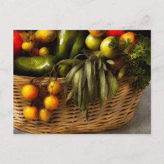 Nahrungsmittel - Veggie - Hinweise zur Körperhaltu Postkarte