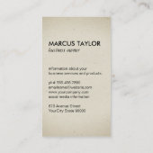 Nahrungsmittel Visitenkarte (Rückseite)