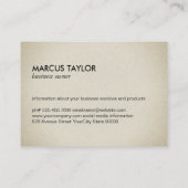 Nahrungsmittel Visitenkarte (Rückseite)