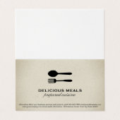 Nahrungsmittel Visitenkarten (Außenseite Aufgefaltet)