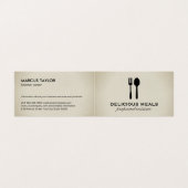 Nahrungsmittel Visitenkarten (Außenseite Aufgefaltet)