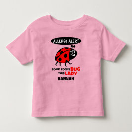 Nahrungsmittelallergie-Alarm-Marienkäfer-Shirt Kleinkind T-shirt