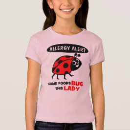 Nahrungsmittelallergie-Alarm-Marienkäfer-Shirt Kleinkind T-shirt