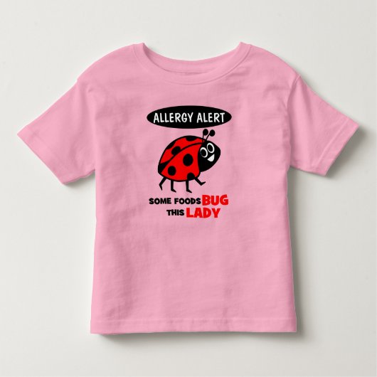 Nahrungsmittelallergie-Alarm-Marienkäfer-Shirt Kleinkind T-shirt (Vorderseite)
