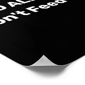 Nahrungsmittelallergie Füttere mich nicht Textvorl Poster (Ecke)