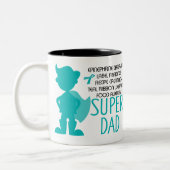 Nahrungsmittelallergie-SuperVater-aquamarine Zweifarbige Tasse (Links)