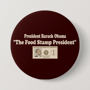 NahrungsmittelBriefmarken-Präsident Obama Button