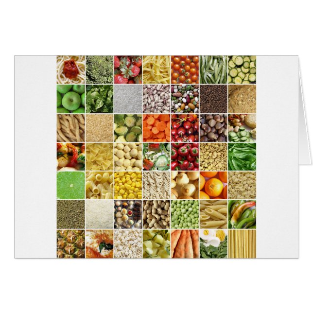 Nahrungsmittelcollage (Vorderseite (Horizontal))