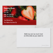 NahrungsmittelerdbeerVisitenkarten Visitenkarte (Vorne/Hinten)