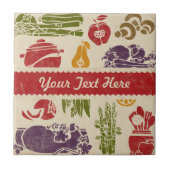 Nahrungsmittelfeier-personalisierte Fliese (Vorderseite)