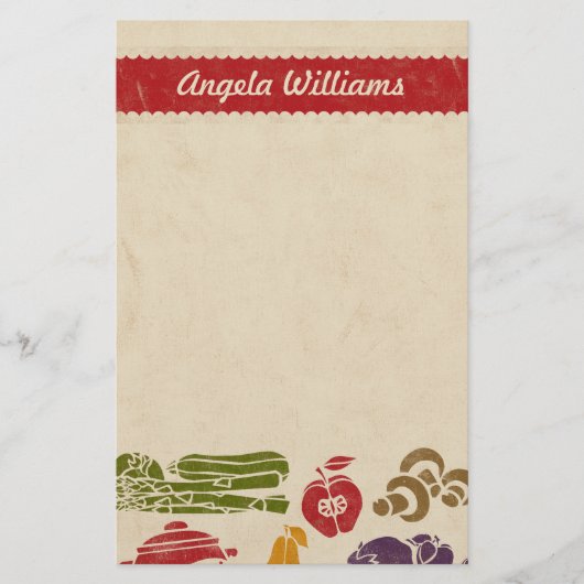 Nahrungsmittelfeier-personalisiertes Briefpapier (Vorderseite)