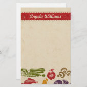 Nahrungsmittelfeier-personalisiertes Briefpapier (Vorne/Hinten)