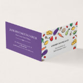 Nahrungsmittelgekritzel - lila selbst gemachter visitenkarten (Vorderseite)