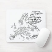 Nahrungsmittelkarte von Europa Mousepad (Mit Mouse)