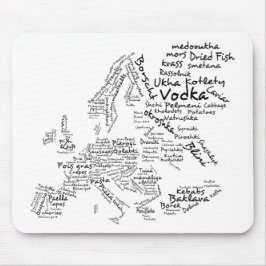 Nahrungsmittelkarte von Europa Mousepad