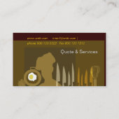 NahrungsmittelKoch, der scharfes Visitenkarte (Rückseite)