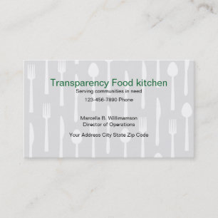 Nahrungsmittelküchen-Visitenkarten Visitenkarte