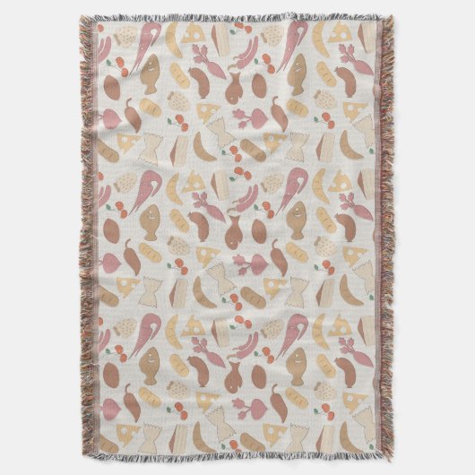 Nahrungsmittelmuster 2 2 decke (Vorderseite Vertikal)