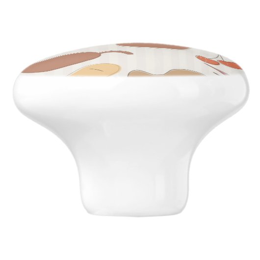 Nahrungsmittelmuster 2 2 keramikknauf (Seitenansicht)