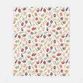 Nahrungsmittelmuster 2 fleecedecke (Vorderseite)