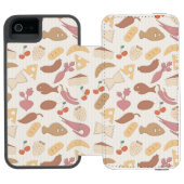 Nahrungsmittelmuster 2 incipio iPhone Geldbeutel-Hülle (Folio Geöffnet)
