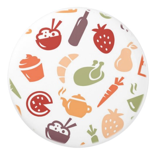 Nahrungsmittelmuster 2 keramikknauf (Vorderseite)