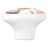 Nahrungsmittelmuster 2 keramikknauf (Seitenansicht)