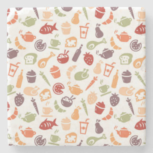 Nahrungsmittelmuster 2 steinuntersetzer