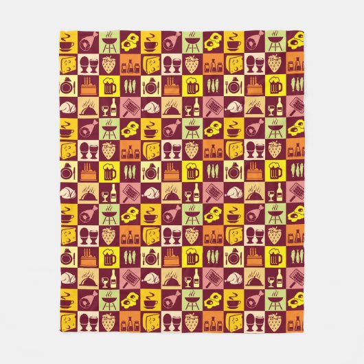 Nahrungsmittelmuster 3 fleecedecke (Vorderseite)