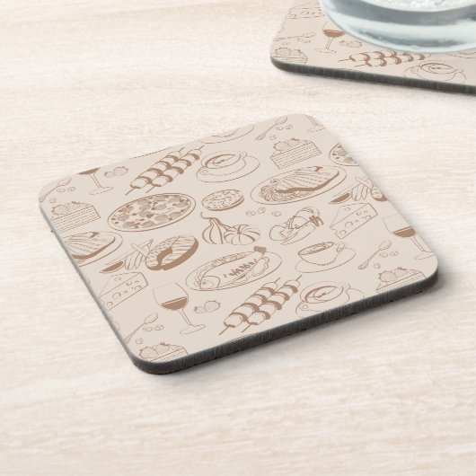 Nahrungsmittelmuster 3 getränkeuntersetzer (Linke Seite)