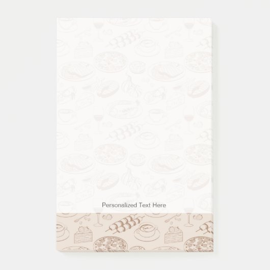 Nahrungsmittelmuster 3 post-it klebezettel (Vorderseite)