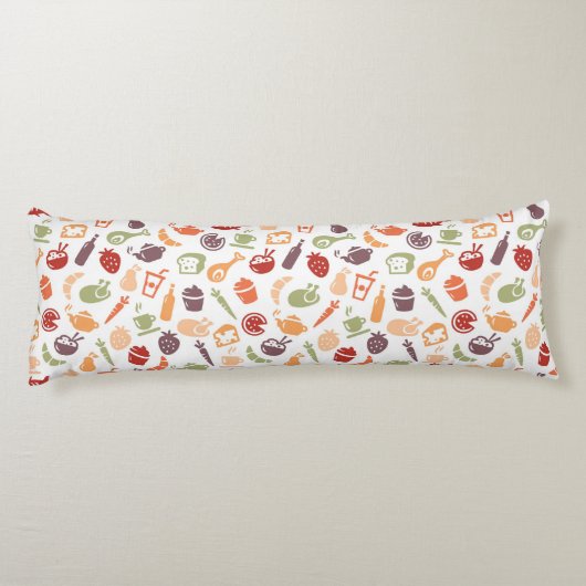 Nahrungsmittelmuster 3 seitenschläferkissen (Rückseite)