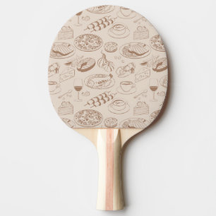 Nahrungsmittelmuster 3 tischtennis schläger