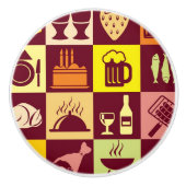 Nahrungsmittelmuster 4 keramikknauf (Vorderseite)