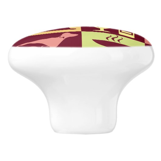 Nahrungsmittelmuster 4 keramikknauf (Seitenansicht)