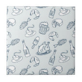 Nahrungsmittelmuster Fliese (Vorderseite)