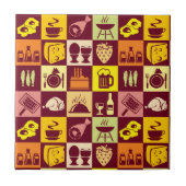 Nahrungsmittelmuster Fliese (Vorderseite)