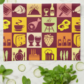 Nahrungsmittelmuster Geschirrtuch (Gefaltet)