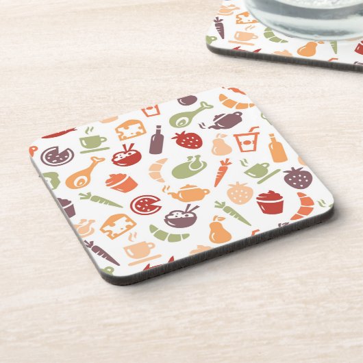 Nahrungsmittelmuster Getränkeuntersetzer (Linke Seite)
