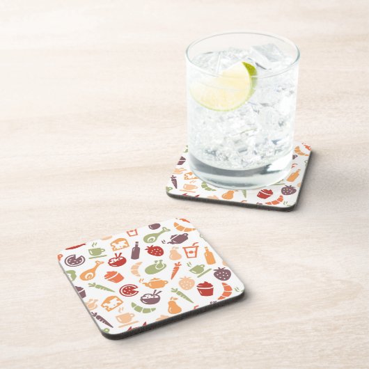 Nahrungsmittelmuster Getränkeuntersetzer (Rechte Seite)