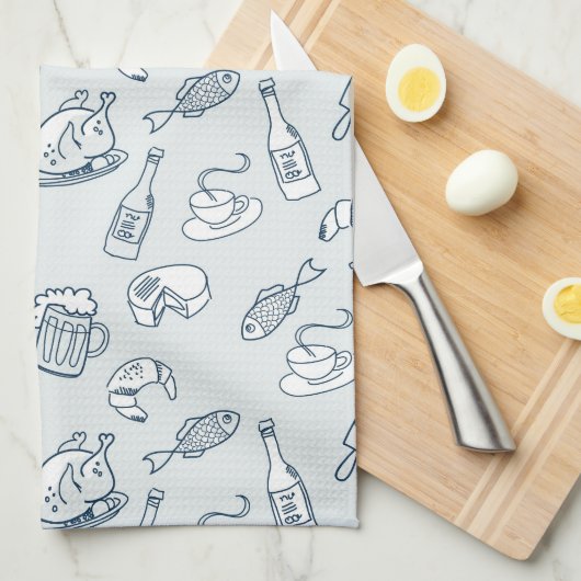 Nahrungsmittelmuster Handtuch (Viertel Falte)